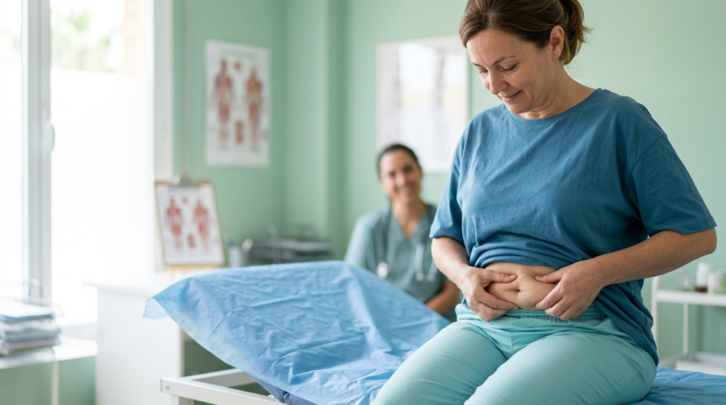 mujer pre operatorio cirugia post perdida de peso